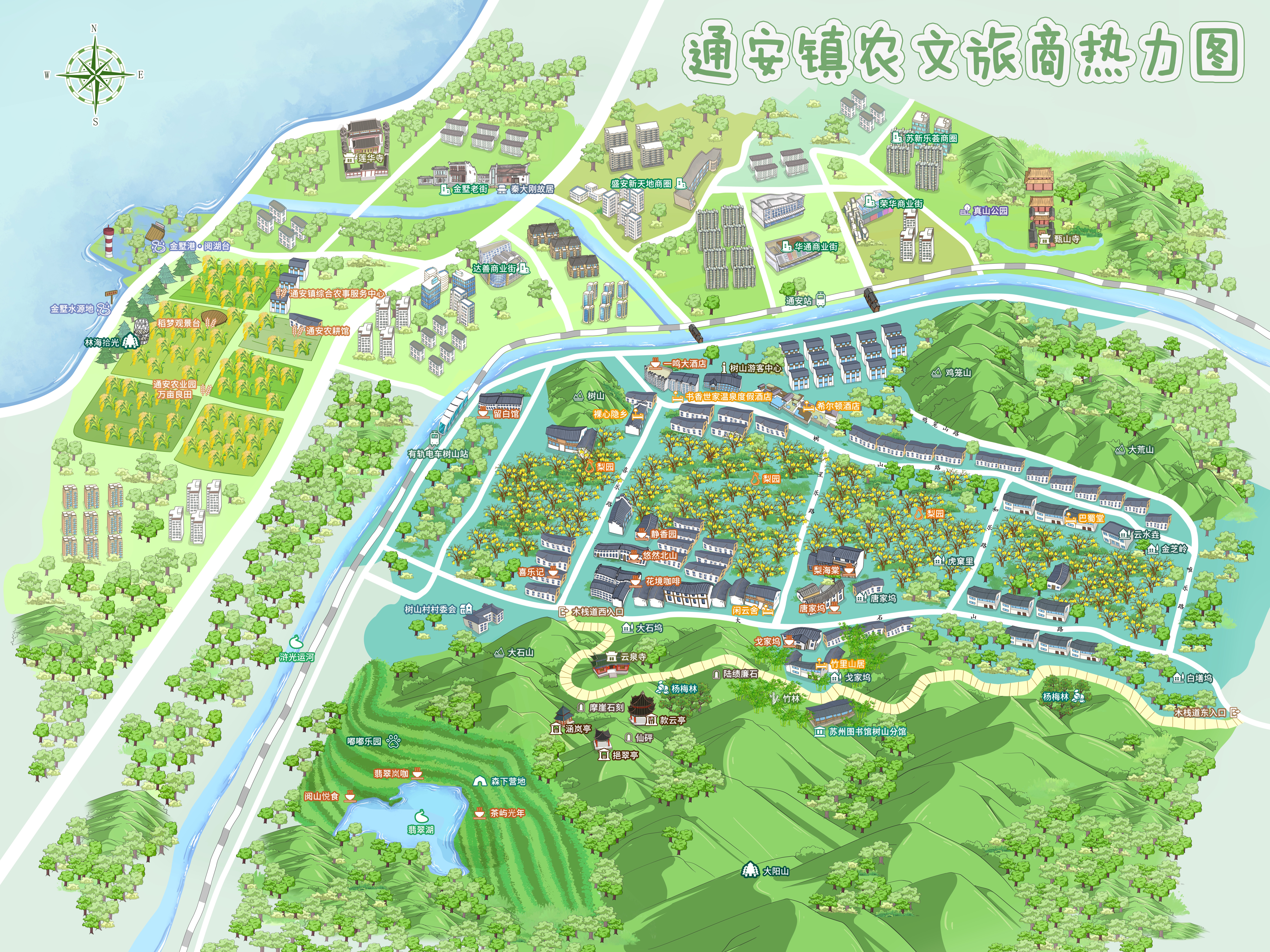 通安镇农文商旅热力图